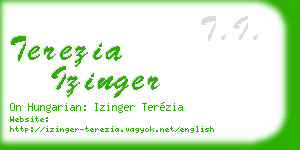 terezia izinger business card