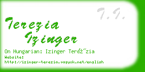 terezia izinger business card